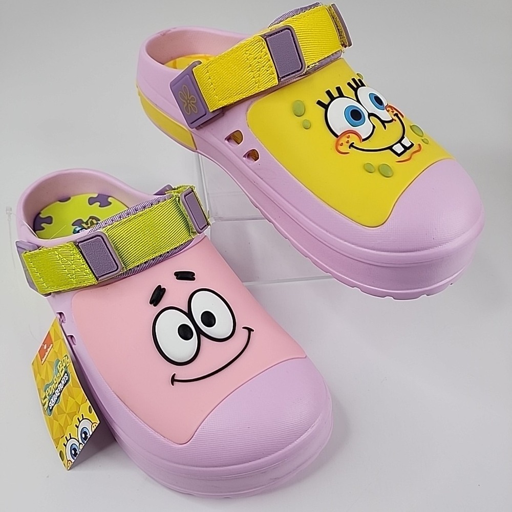 SpongeBob SquarePants & Patrick‎ Star Clogs Sandals Shoes Ground Up Unisex 9 NWT